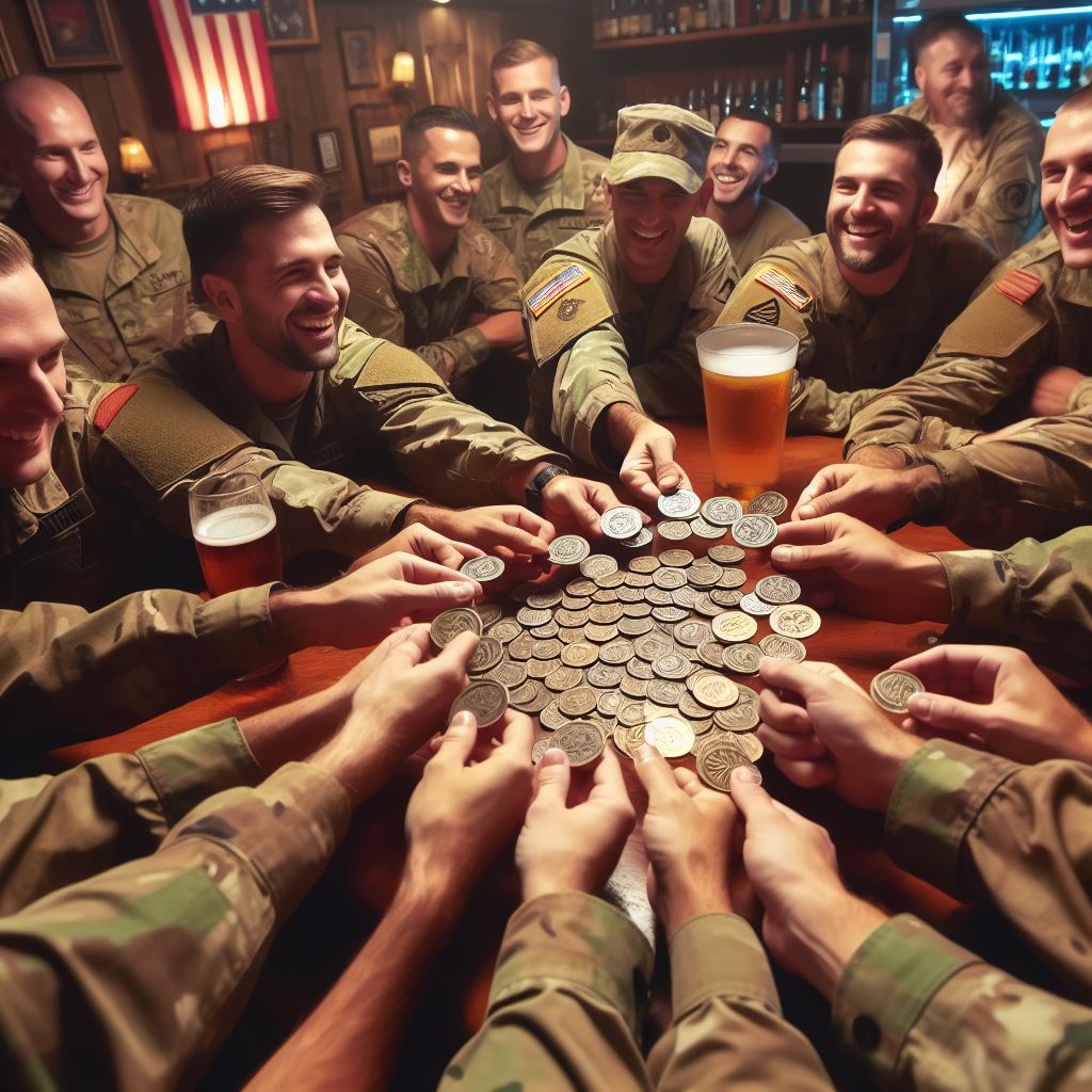 Challenge Coin etiquette at the bar
